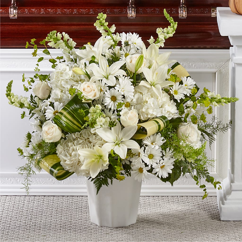 Thoughts of Tranquility Floor Basket – VIC'S FLORAL INC, Cleveland OH