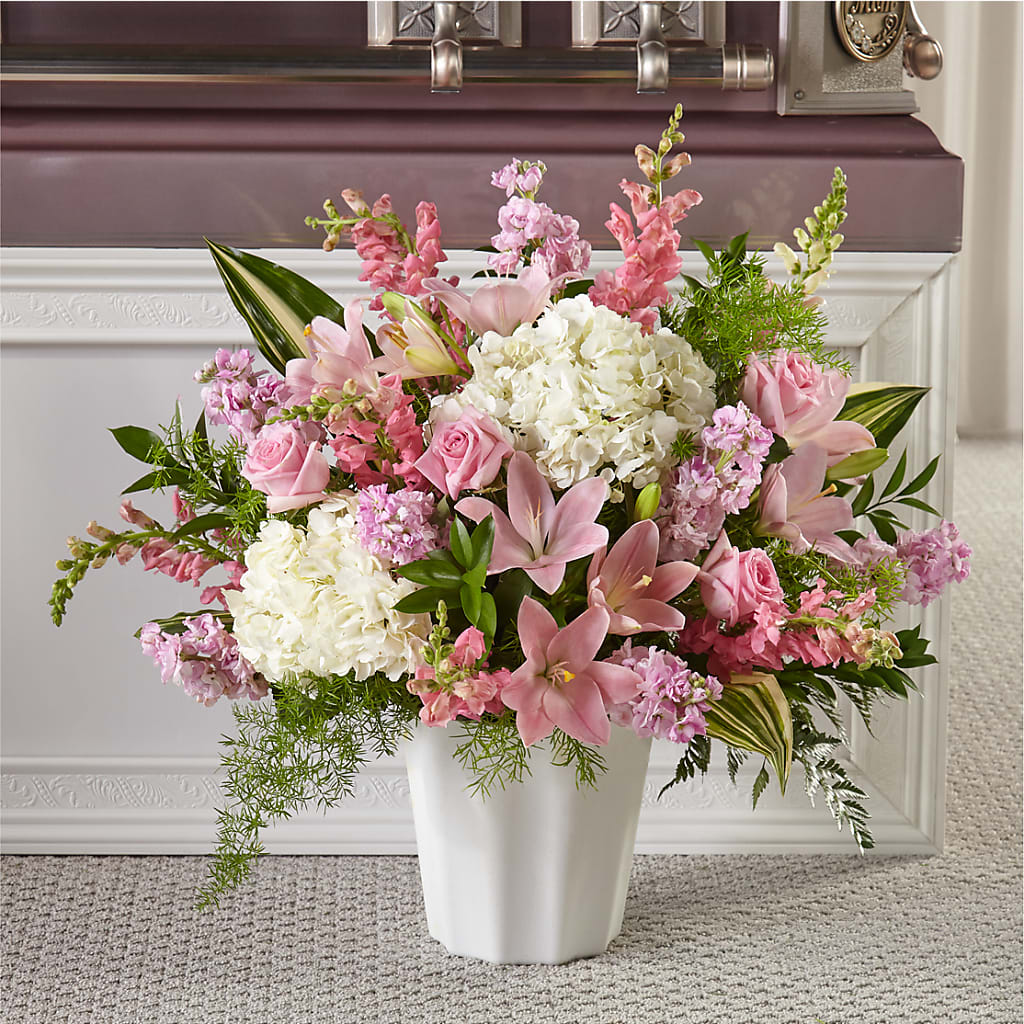 Simply Serene Floor Basket – VIC'S FLORAL INC, Cleveland OH