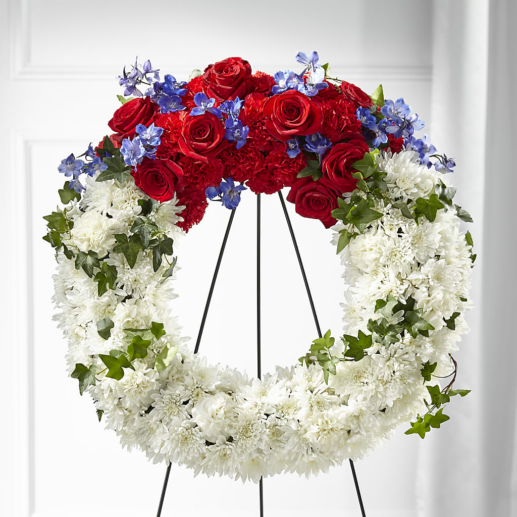 Patriotic Passion Wreath – VIC'S FLORAL INC, Cleveland OH