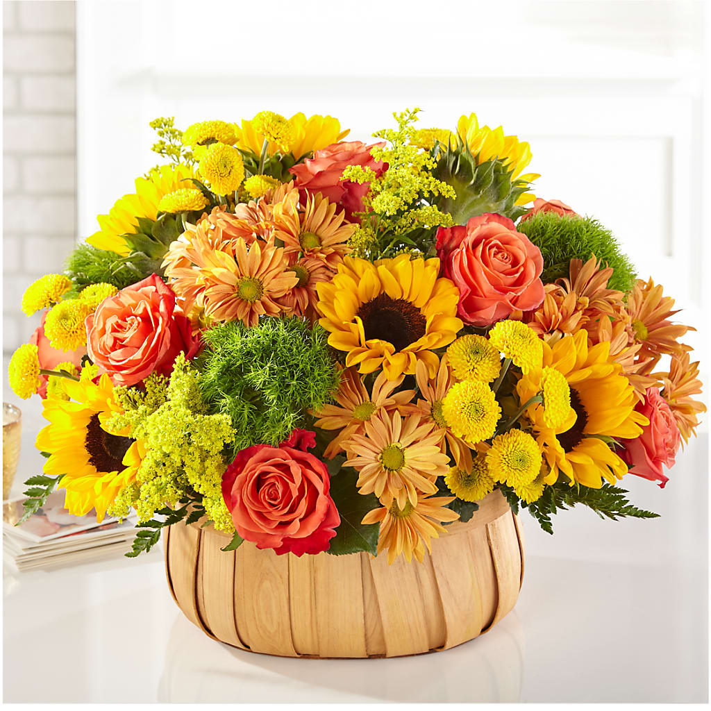 Harvest Sunflower Basket – VIC'S FLORAL INC, Cleveland OH