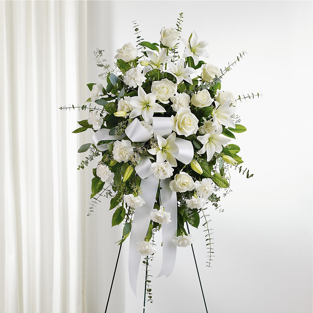 With Care Standing Spray – VIC'S FLORAL INC, Cleveland OH