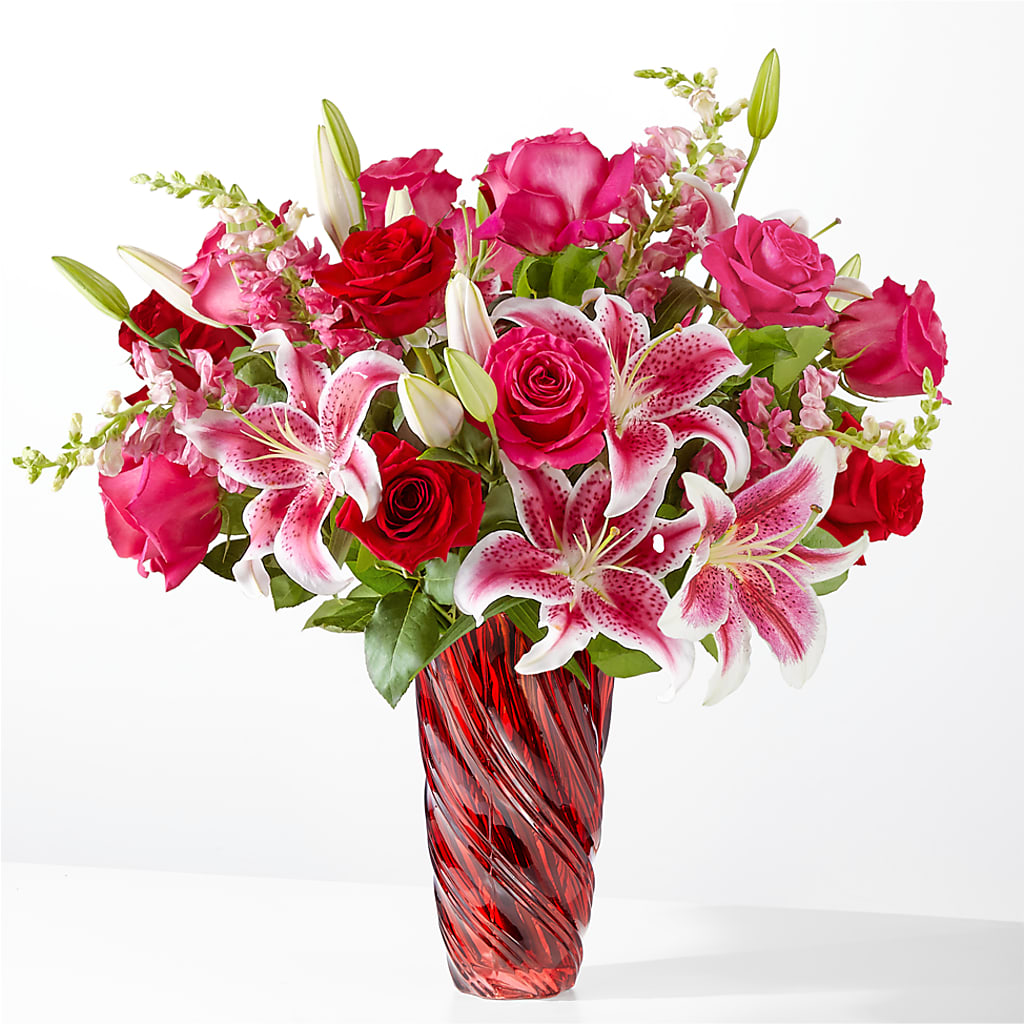 Always You Bouquet with Luxe Swirl Vase – VIC'S FLORAL INC, Cleveland OH