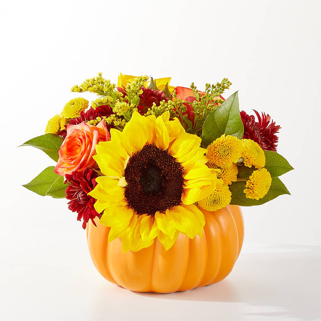 Golden Gourd Pumpkin Bouquet – VIC'S FLORAL INC, Cleveland OH