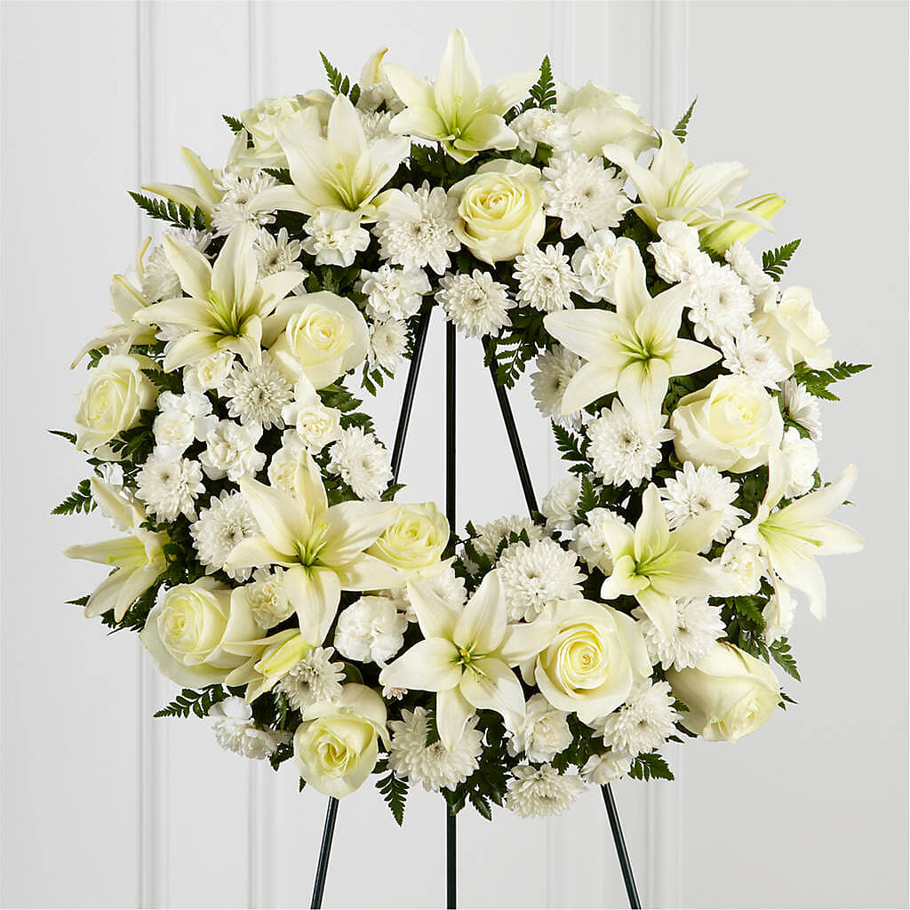 Treasured Tribute Wreath – VIC'S FLORAL INC, Cleveland OH