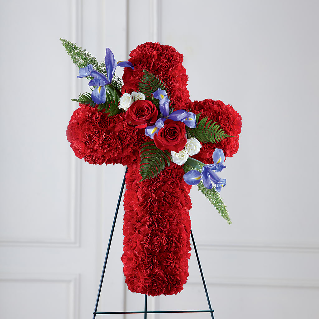Faithful Hero Floral Cross – VIC'S FLORAL INC, Cleveland OH