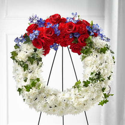 Patriotic Passion Wreath – VIC'S FLORAL INC, Cleveland OH