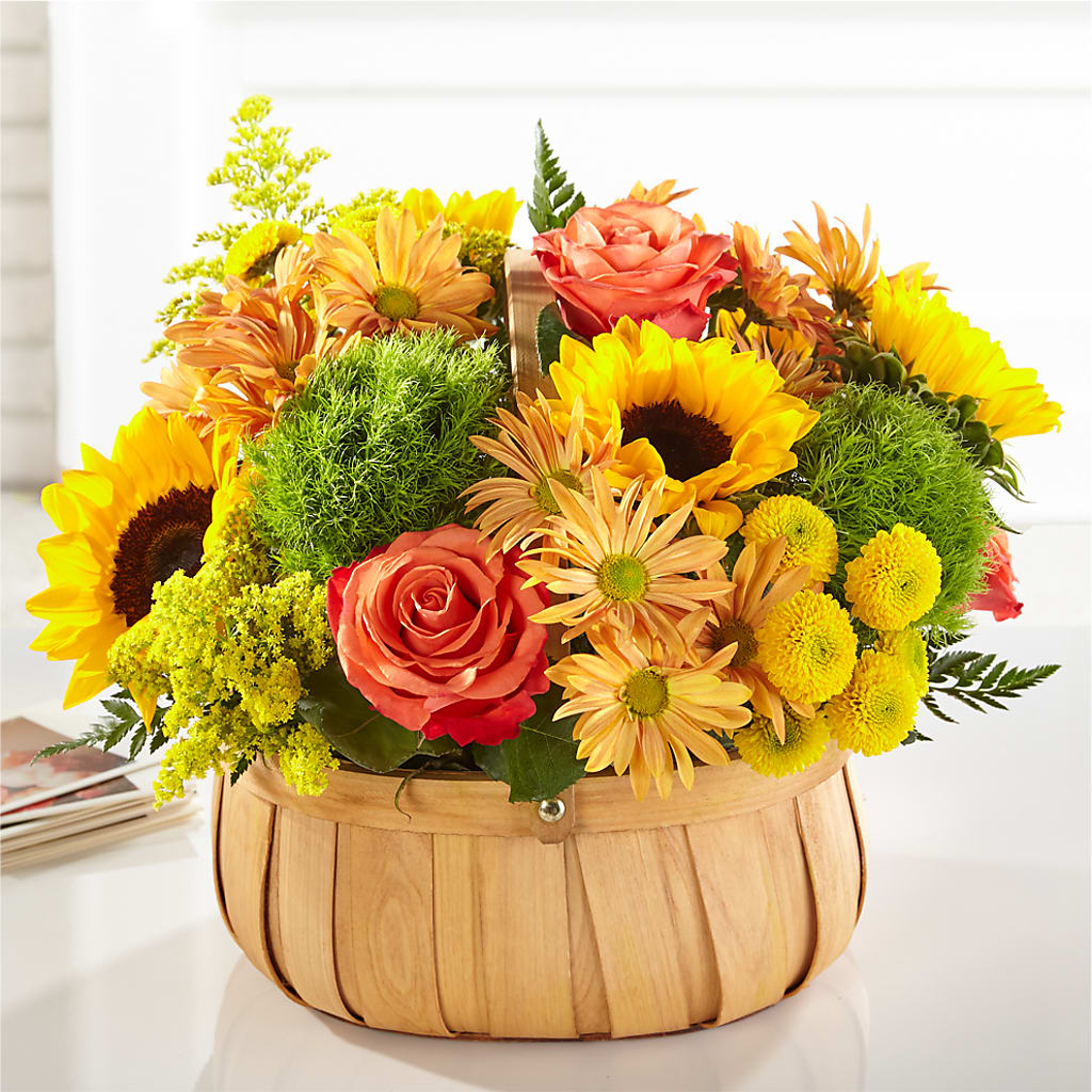 Harvest Sunflower Basket – VIC'S FLORAL INC, Cleveland OH