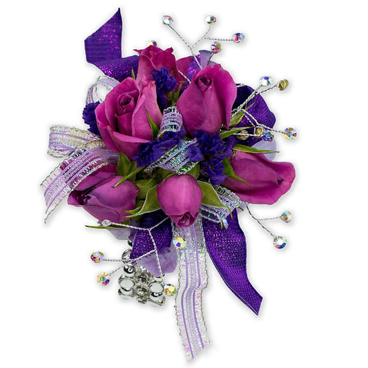 Royal Purple Wrist Corsage