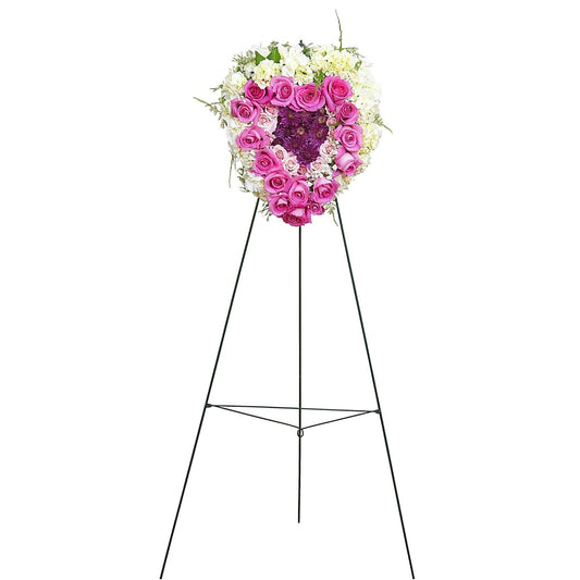 Peaceful Pink Standing Heart
