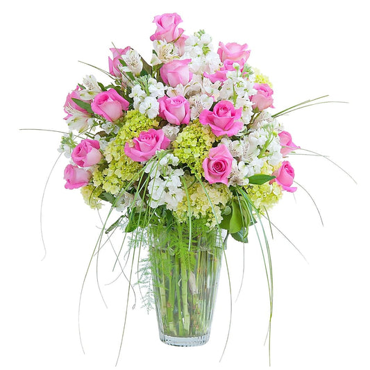 Pink and White Elegance Vase