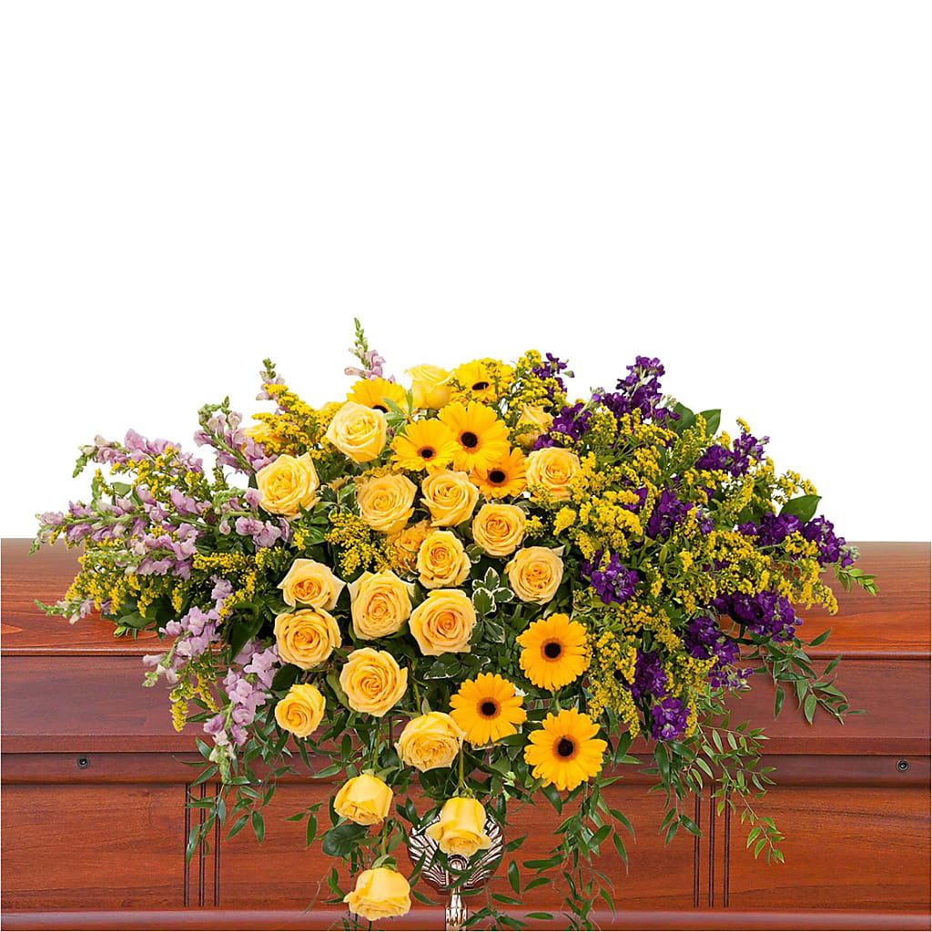 Vivid Memories Casket Spray