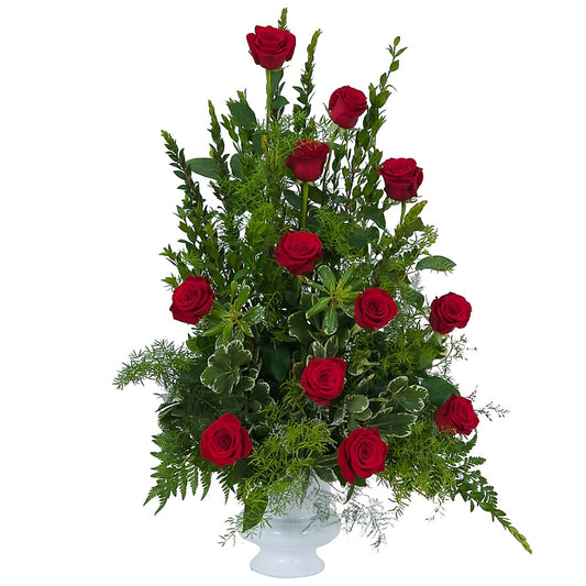 Royal Dozen Rose Urn