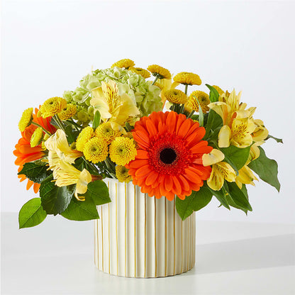 Autumn Sunshine Bouquet with Ivory Vase – VIC'S FLORAL INC, Cleveland OH