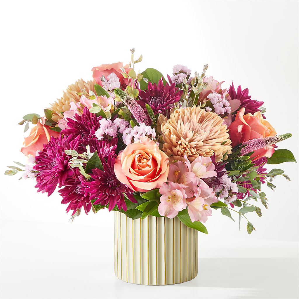 Berry Cobbler Bouquet with Ivory Vase – VIC'S FLORAL INC, Cleveland OH