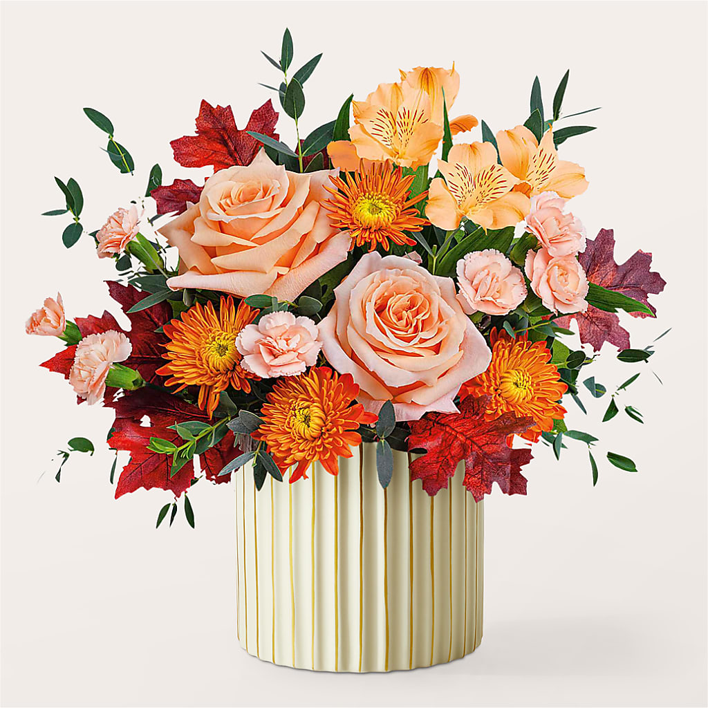 Spiced Latte Bouquet with Ivory Vase – VIC'S FLORAL INC, Cleveland OH