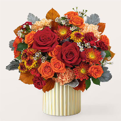 Merlot Bouquet with Ivory Vase – VIC'S FLORAL INC, Cleveland OH