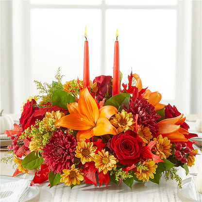 Autumn's Embrace Centerpiece – VIC'S FLORAL INC, Cleveland OH