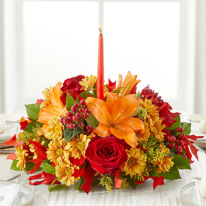 Autumn's Embrace Centerpiece – VIC'S FLORAL INC, Cleveland OH